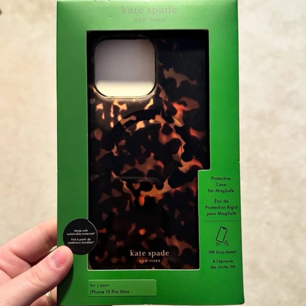 Kate spade iPhone 15 pro max case tortoise shell